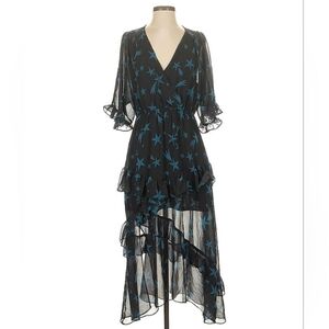 Topshop Star Print Layered Dress Women's Size 4